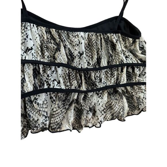Urban Outfitters Sheer Snake Print Crop Tank Top sz large - Picture 6 of 9